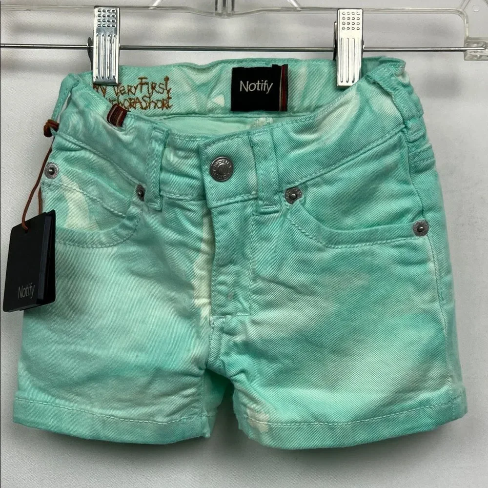 Notify Acid Green Hellabora Short denim size 4 NWT